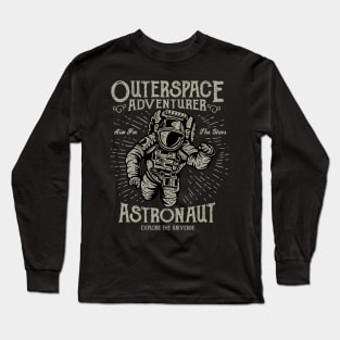 Outer-space Adventurer Aim for the Stars Astronaut Long Sleeve T-Shirt